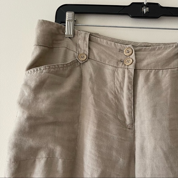 Jones New York Linen Cargo Button Detail Pants - Picture 3 of 15